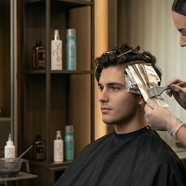 Pánský melír + přeliv